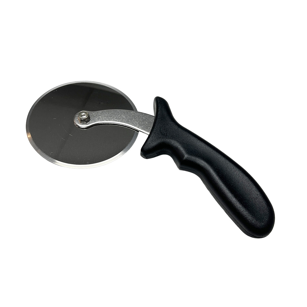 LARGE PIZZA CUTTER   BLACK PLASTIC HANDLE