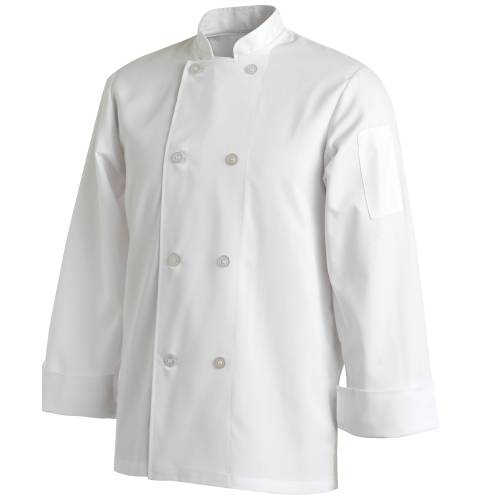 BASIC CHEF JACKET LONG SLEEVE   WHITE