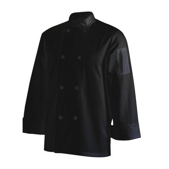 BASIC CHEF JACKET LONG SLEEVE   BLACK