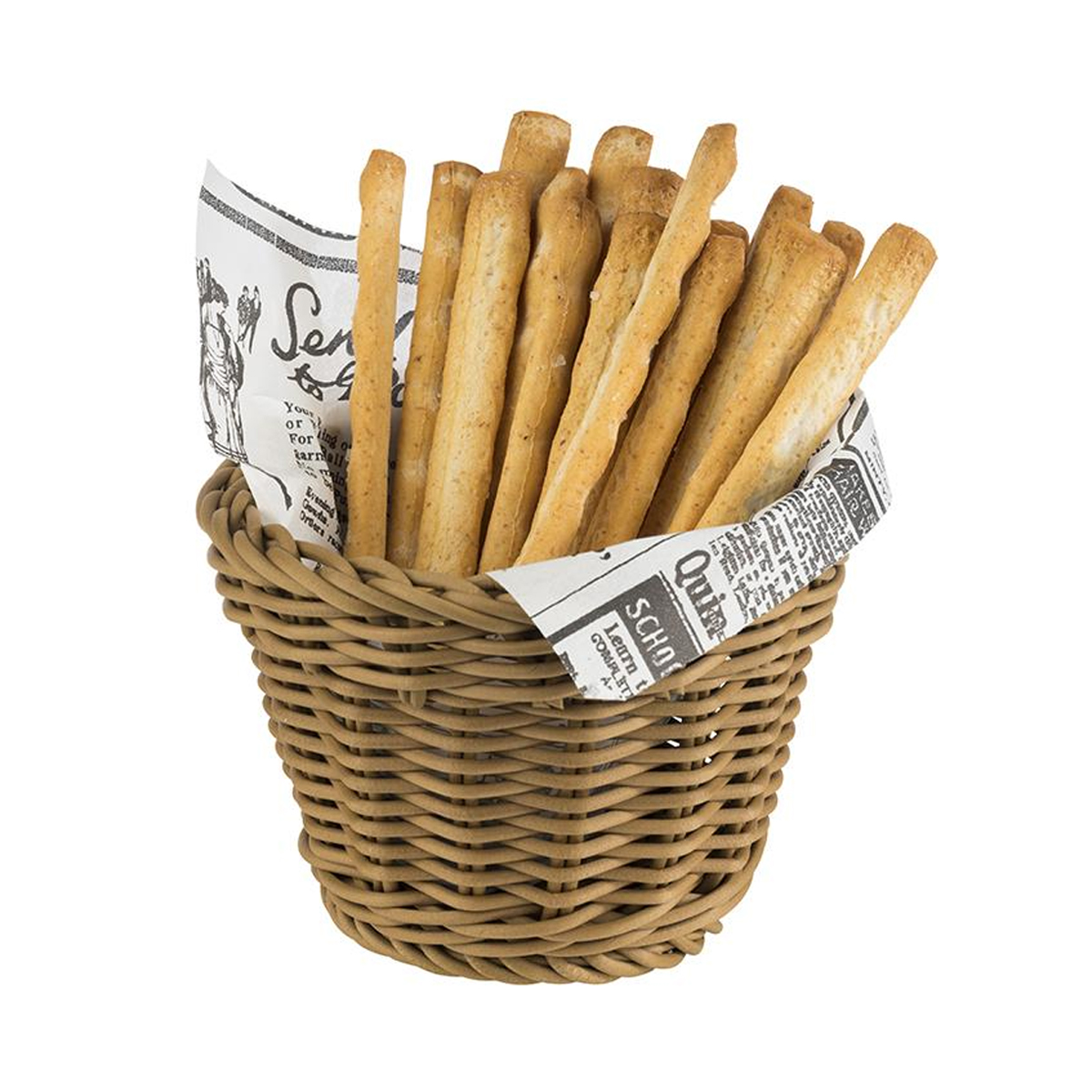 ROUND WOVEN BASKET 100MM BEIGE By APS