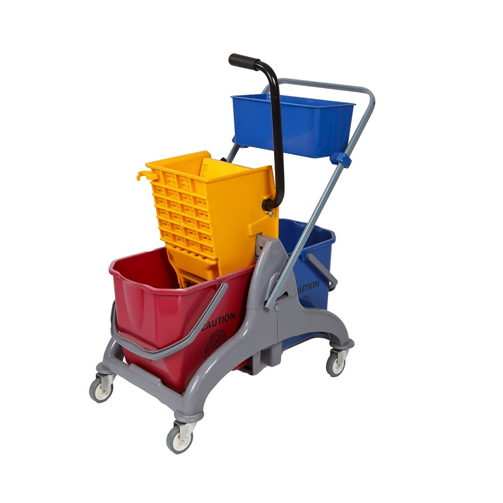 50L DOUBLE SAUL BUCKET & WRINGER (WITH CADDY)