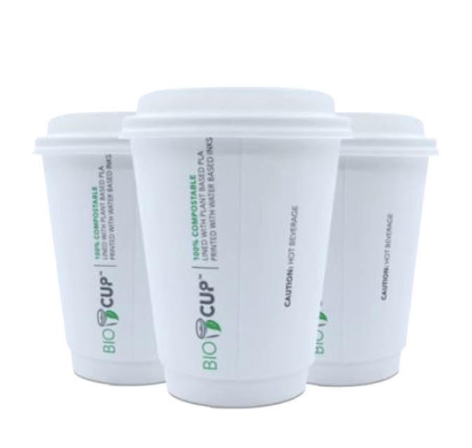 BIO D/WALL PLA COFFEE CUP   350ml