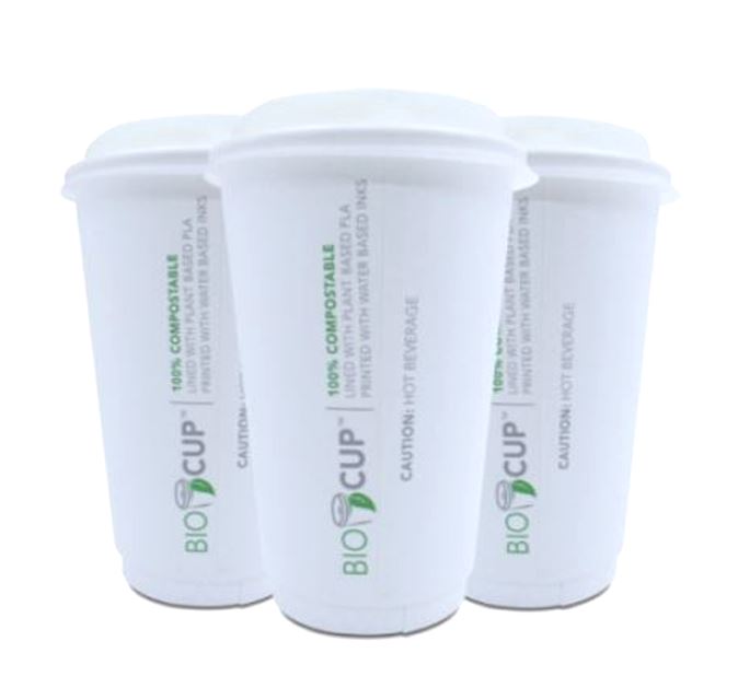 BIO D/WALL PLA COFFEE CUP   500ml
