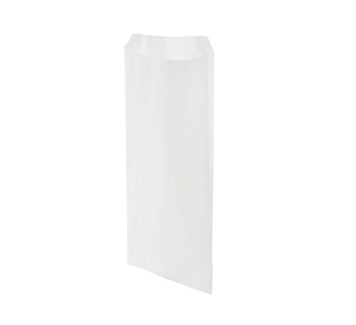 WHITE GREASEPROOF PAPER HOT DOG BAG   Large