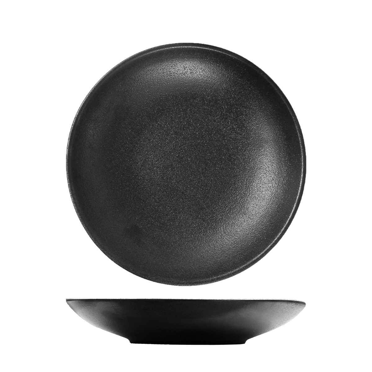 TEMPEST DEEP COUPE PASTA PLATE 280MM BLACK By Fortis