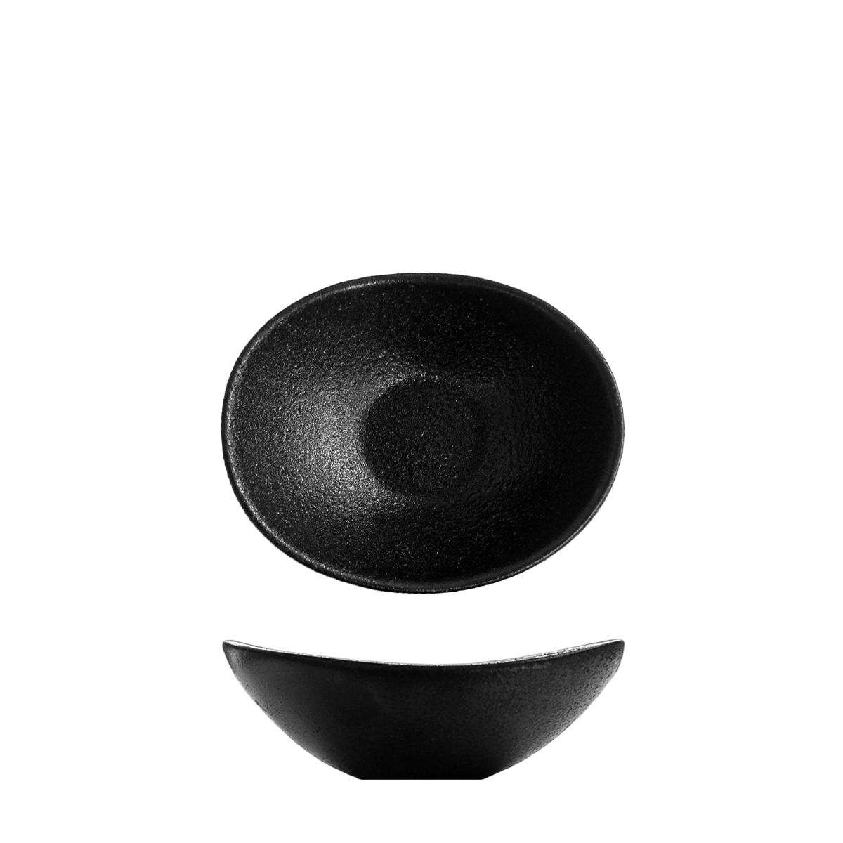 TEMPEST OVAL SAUCE DISH 100MM BLACK By Fortis