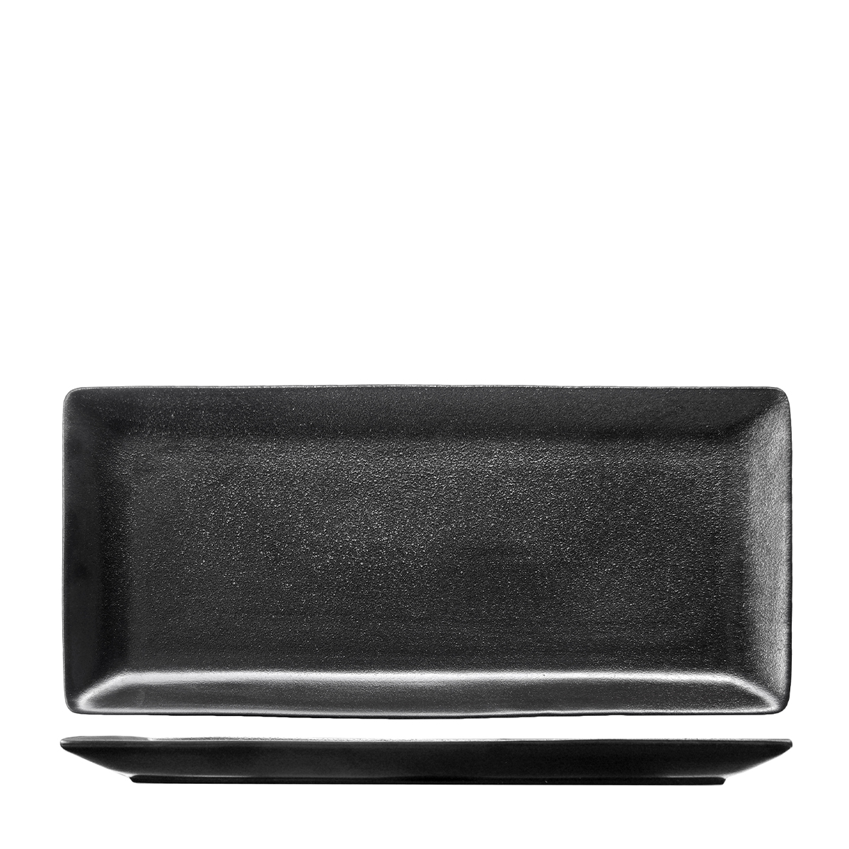 TEMPEST RECTANGULAR PLATTER TRAY 370X160MM BLACK By Fortis