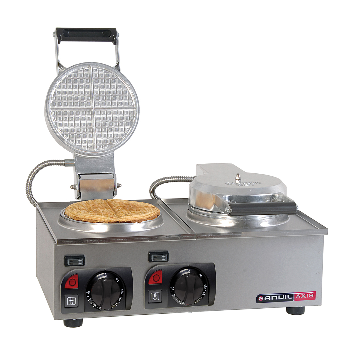 2 PLATE ROUND WAFFLE BAKER   By Anvil