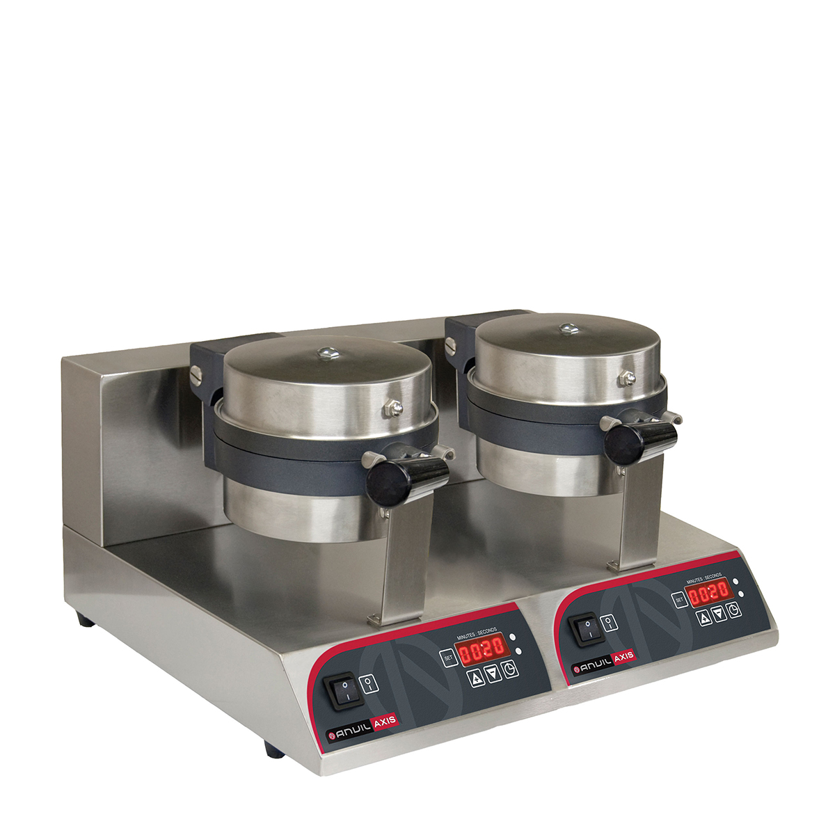2 PLATE ROUND BELGIAN WAFFLE BAKER   By Anvil