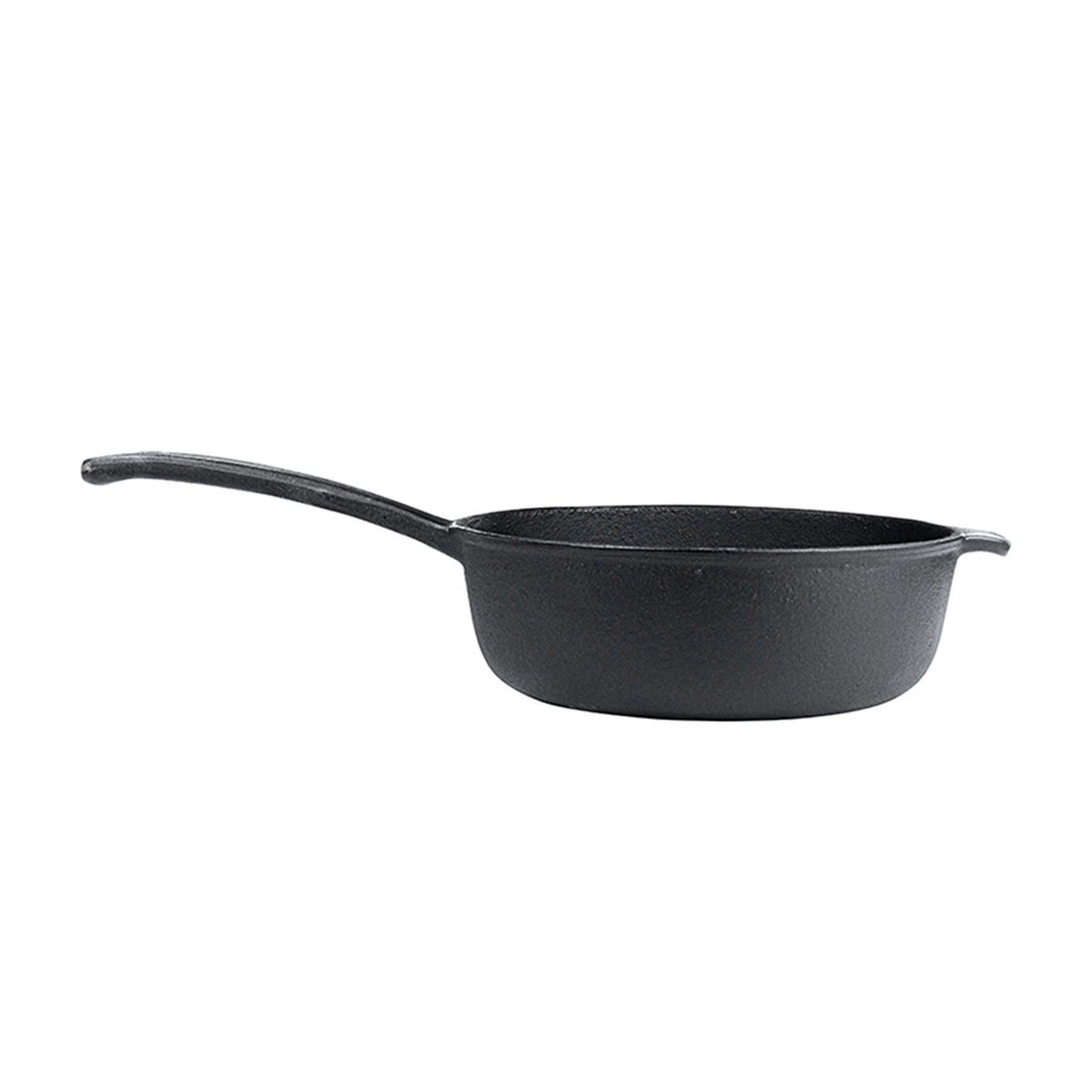 CAST IRON CHEF SAUCEPAN WITH LID 240MM BLACK