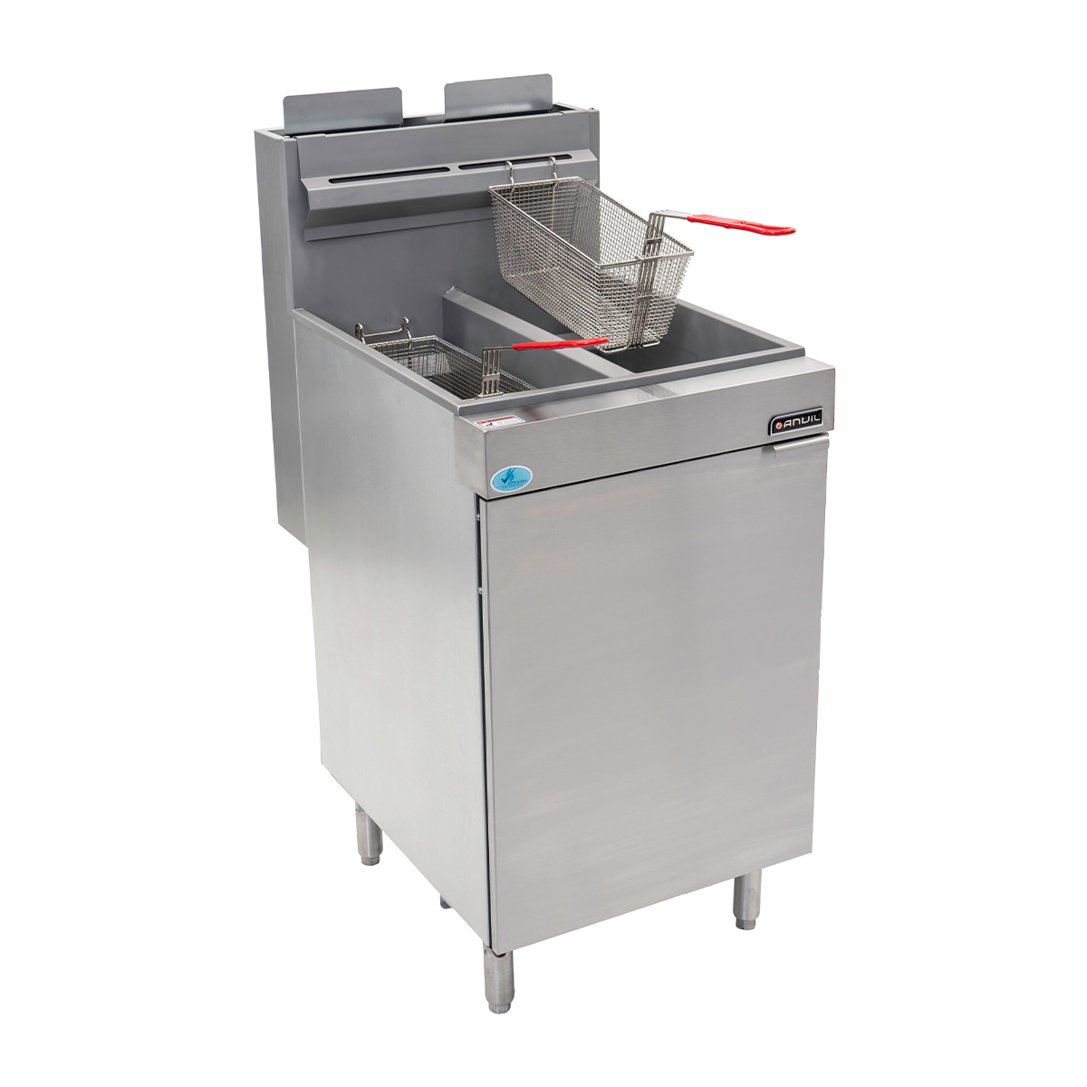 TWIN 18L FLOOR STANDING FISH FRYER GAS By Anvil