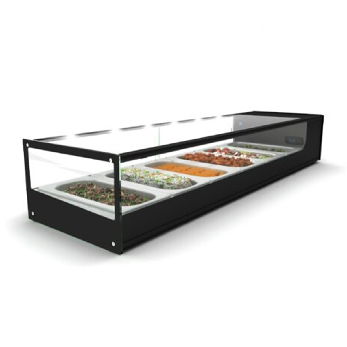 COLD FOOD BAR – SALVADORE 6 INSERT – BLACK (SQUARE)  By Salvadore