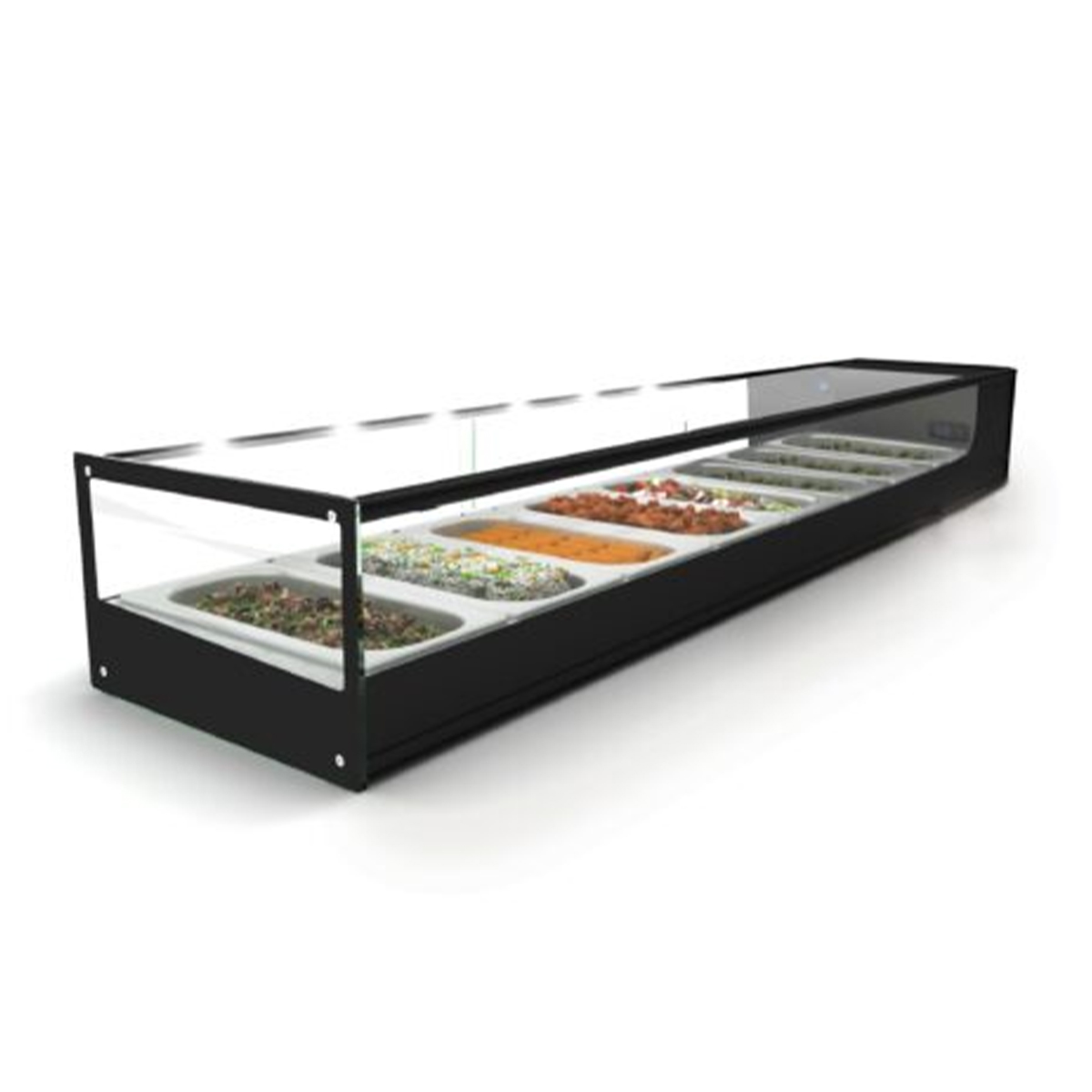 COLD FOOD BAR – SALVADORE 8 INSERT – BLACK (SQUARE)  By Salvadore