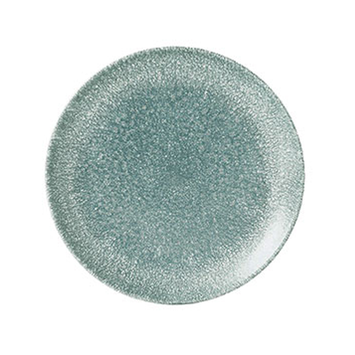 288MM COUPE PLATE   RAKU TOPAZ BLUE   By Churchill