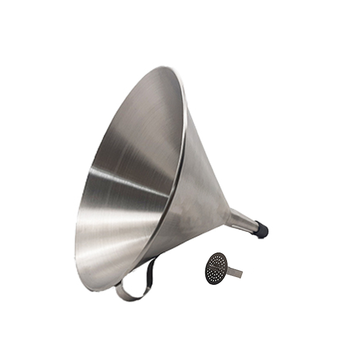 STAINLESS STEEL FUNNEL 200MM   WITH STRAINER