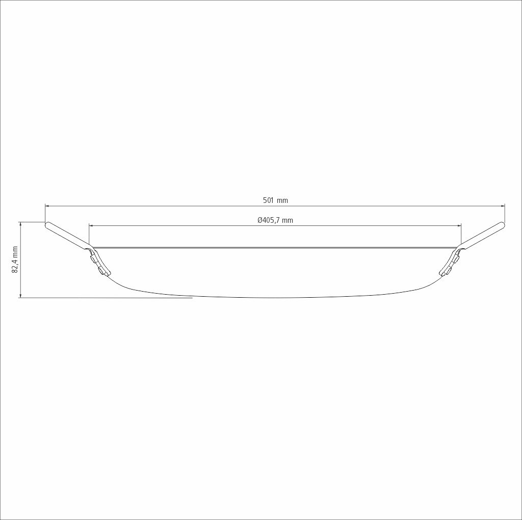 ROUND GRIDDEL PAN 400MM CARBON STEEL By Tramontina