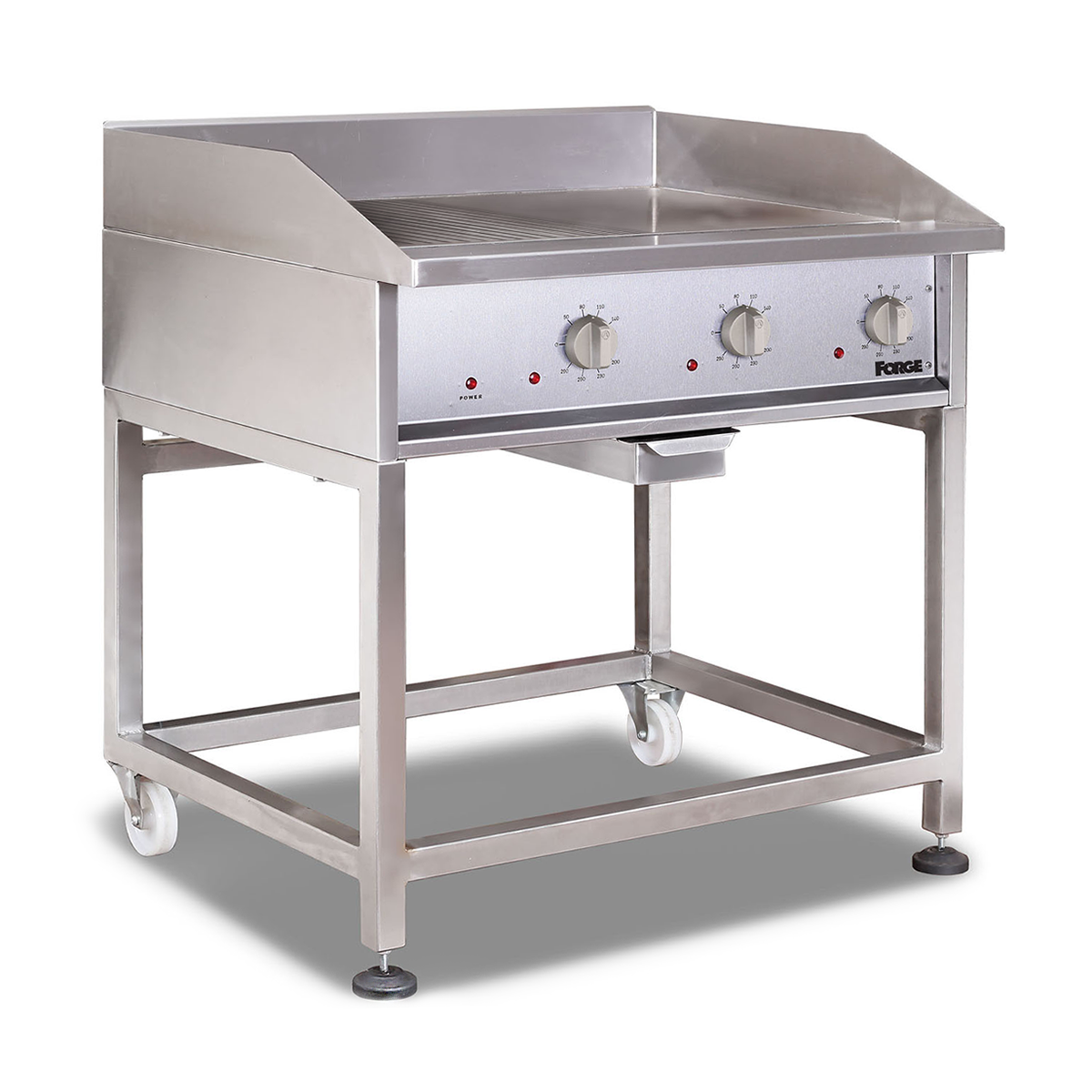 HEAVY-DUTY ELECTRIC GRILL   900MM HALF SOLID-HALF RIBBED   By Forge