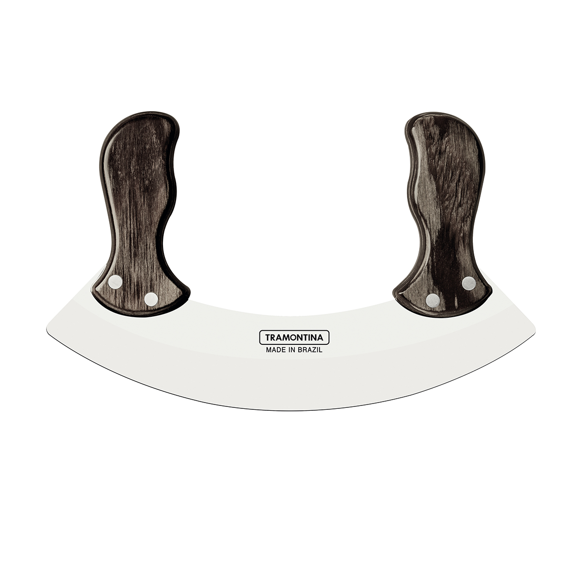 CURVED MEZZALUNA S/STEEL BLADE W/POLYWOOD HANDLE By Tramontina