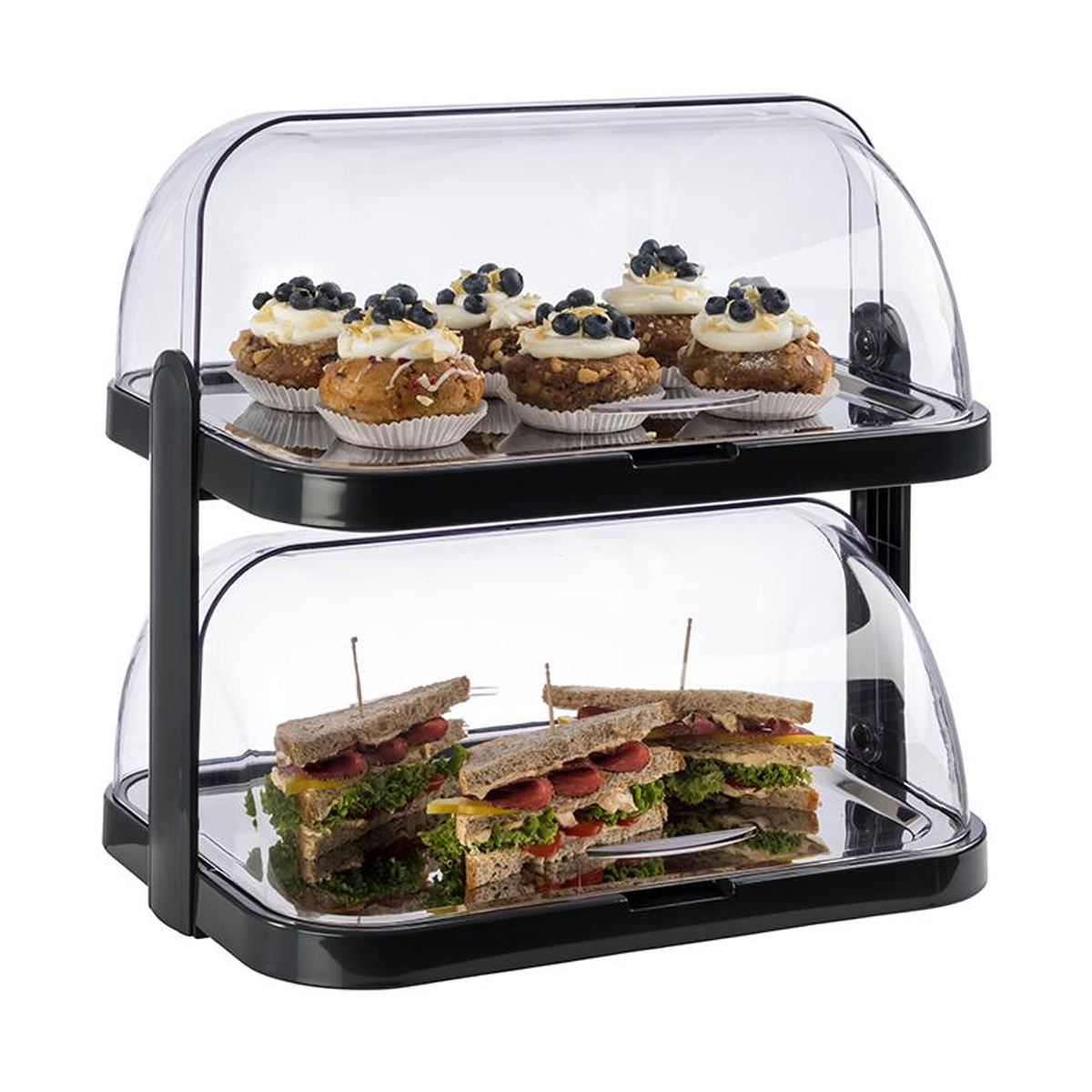 2 TIER COOLABLE SHOWCASE DISPLAY BLACK 8 PCS SET By APS