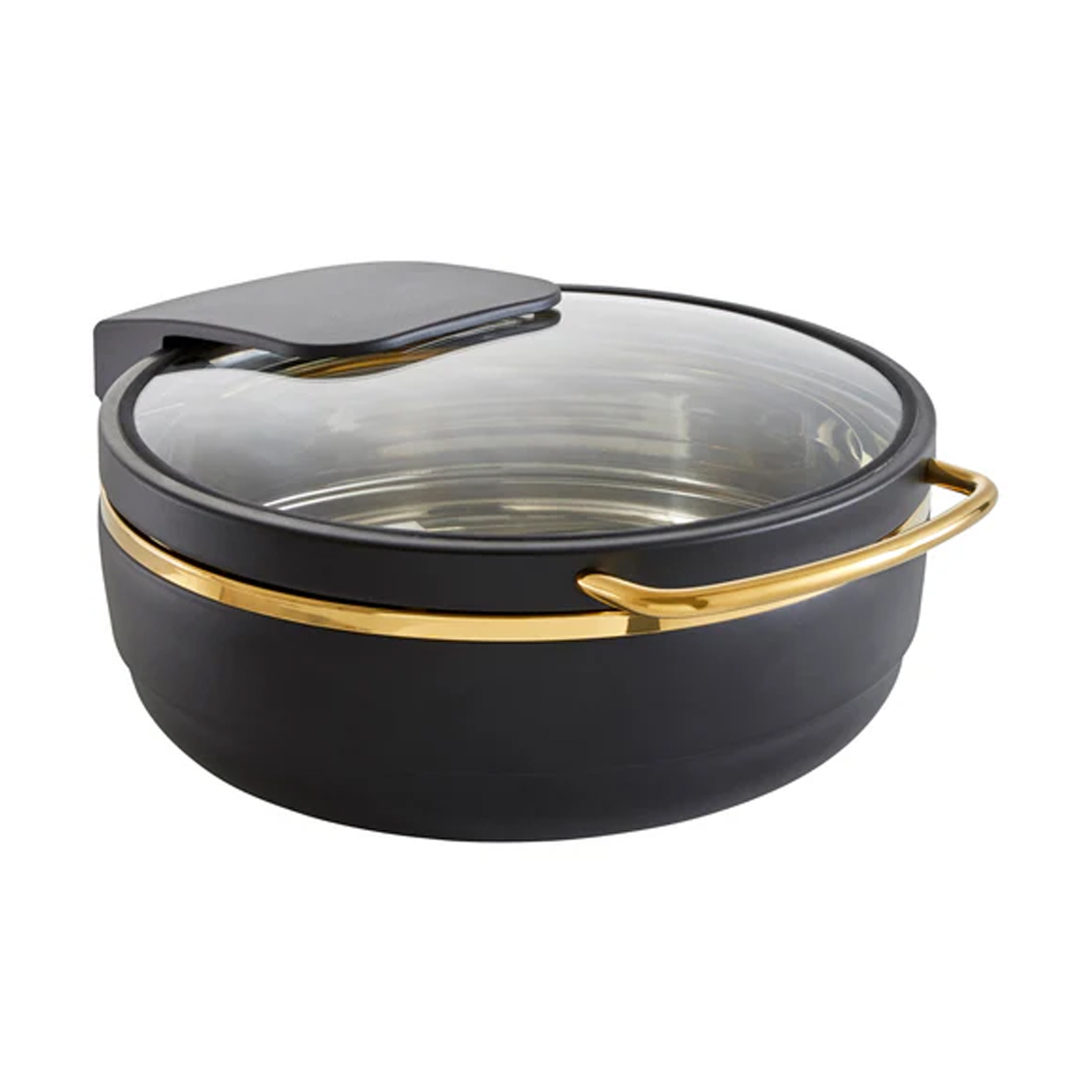 18/10 S/STEEL INDUCTION PLUS ROUND BLACK/GOLD By HEPP
