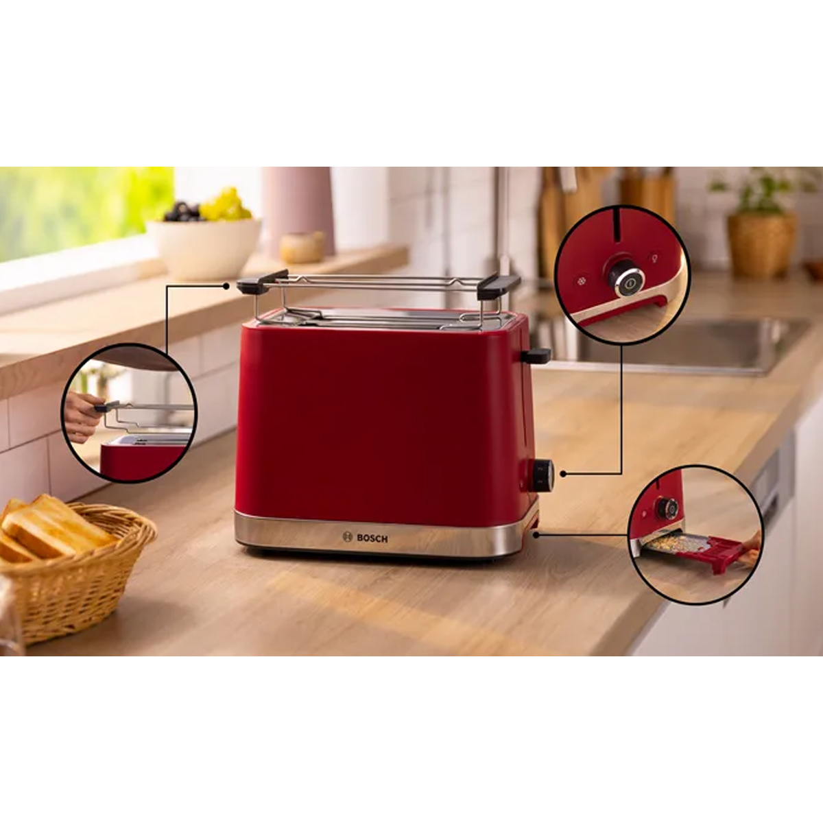 COMPACT TOASTER MYMOMENT – RED By Bosch