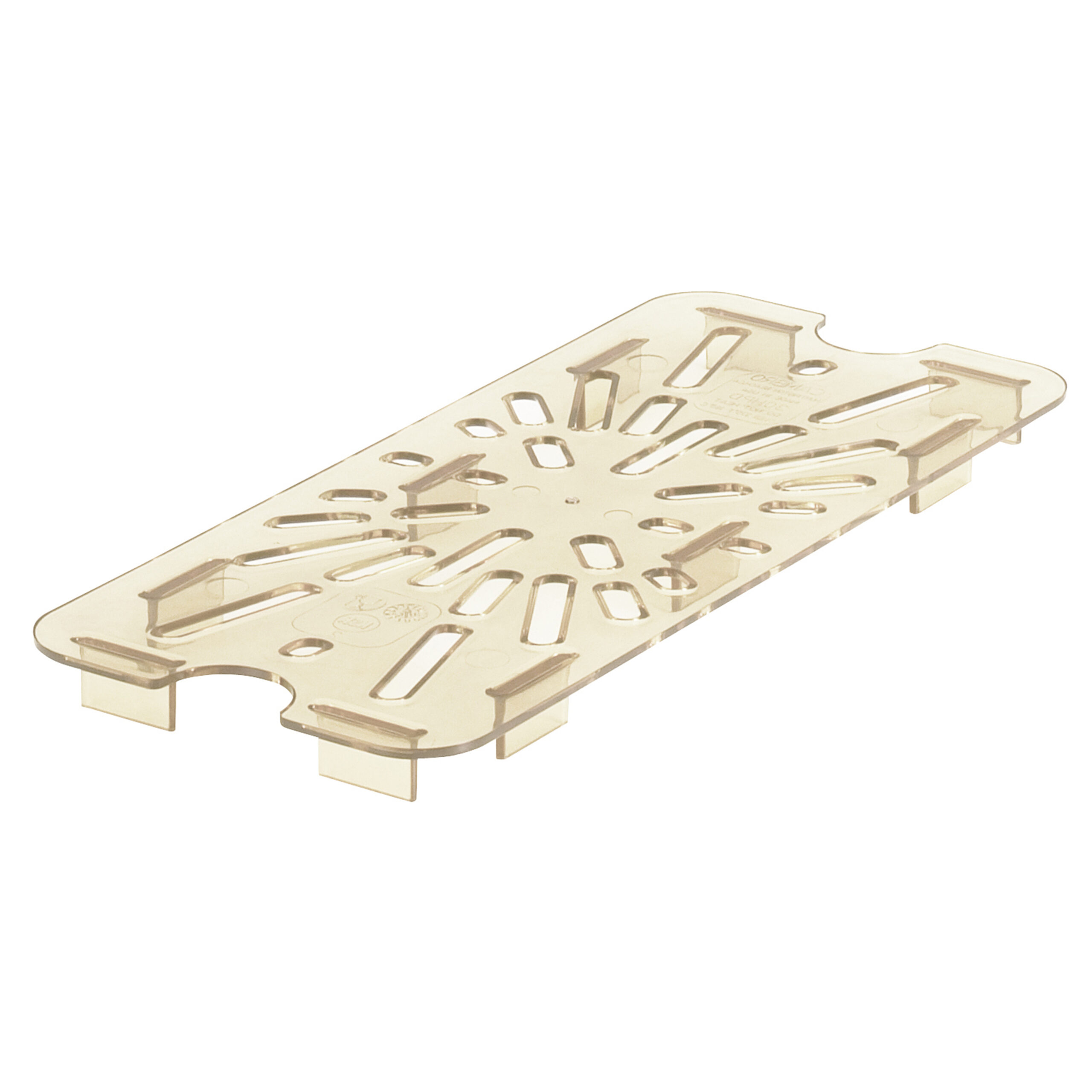 HIGH HEAT DRAIN SHELF AMBER FOR 1/3 PANS By Cambro