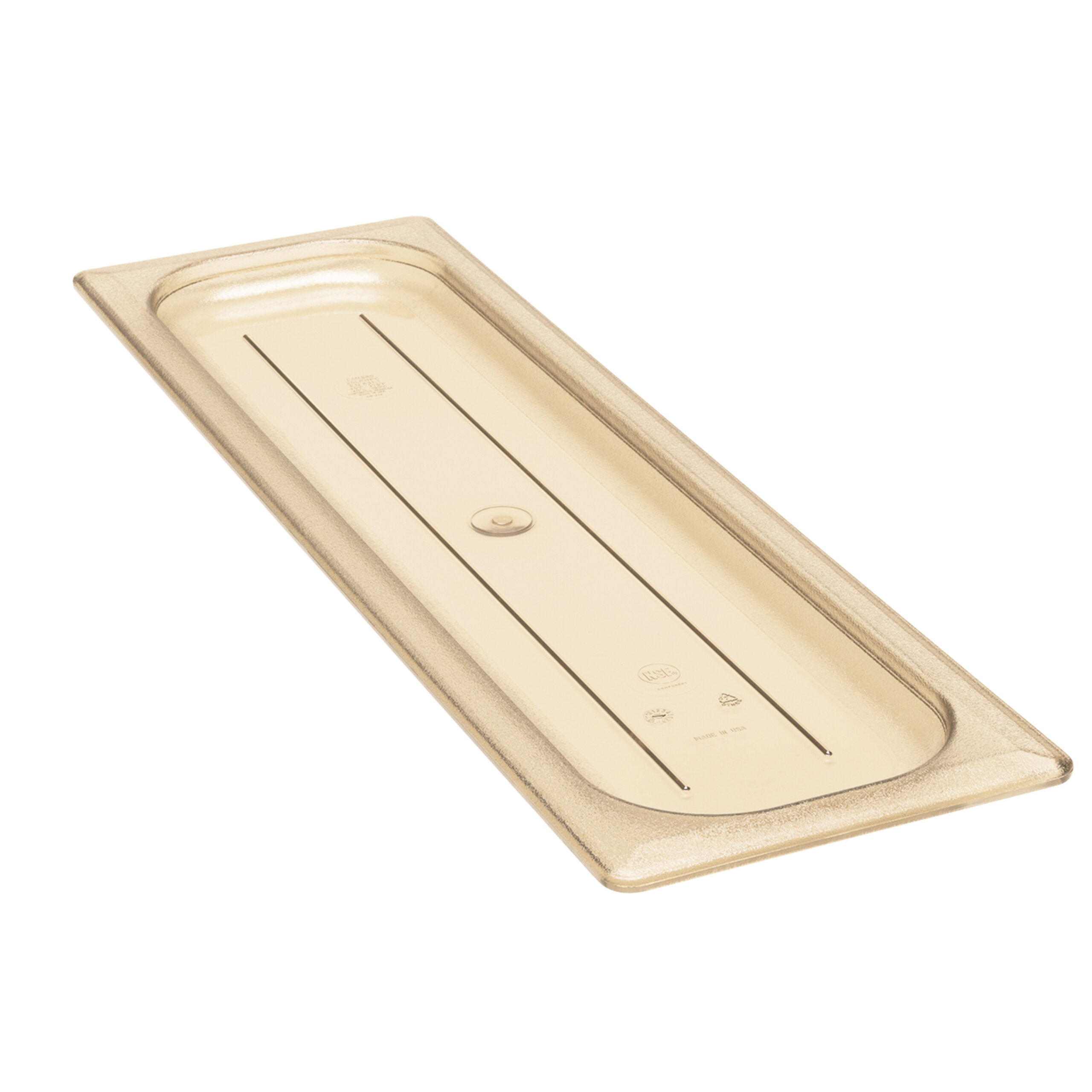 HIGH HEAT LID AMBER FOR 1/2 LONG HIGH HEAT PANS By Cambro