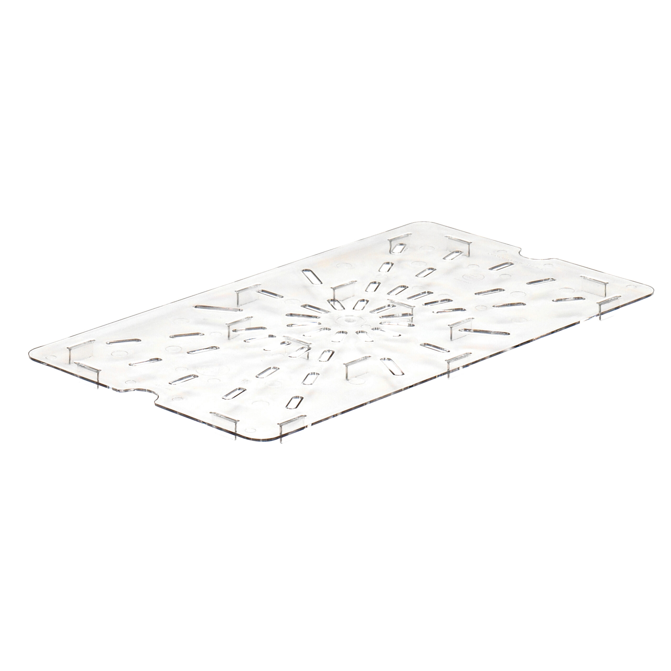 POLYCARBONATE CLEAR DRAIN SHELF FOR 1/1 PANS By Cambro