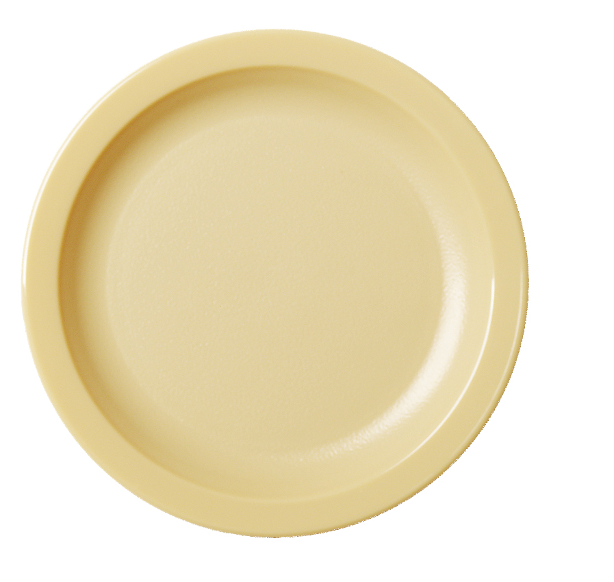 POLYCARBONATE NARROW RIM DINNER PLATE 22.9CM DIAMETER – BEIGE By Cambro