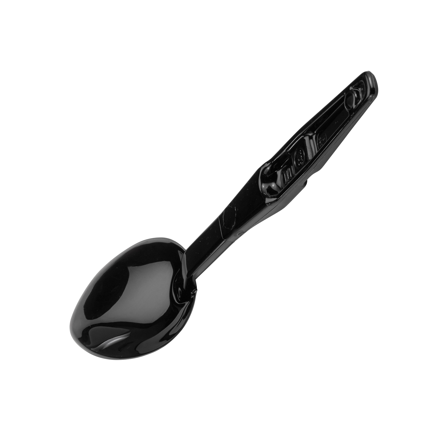 POLYCARBONATE SOLID SPOON BLACK 33CM L By Cambro
