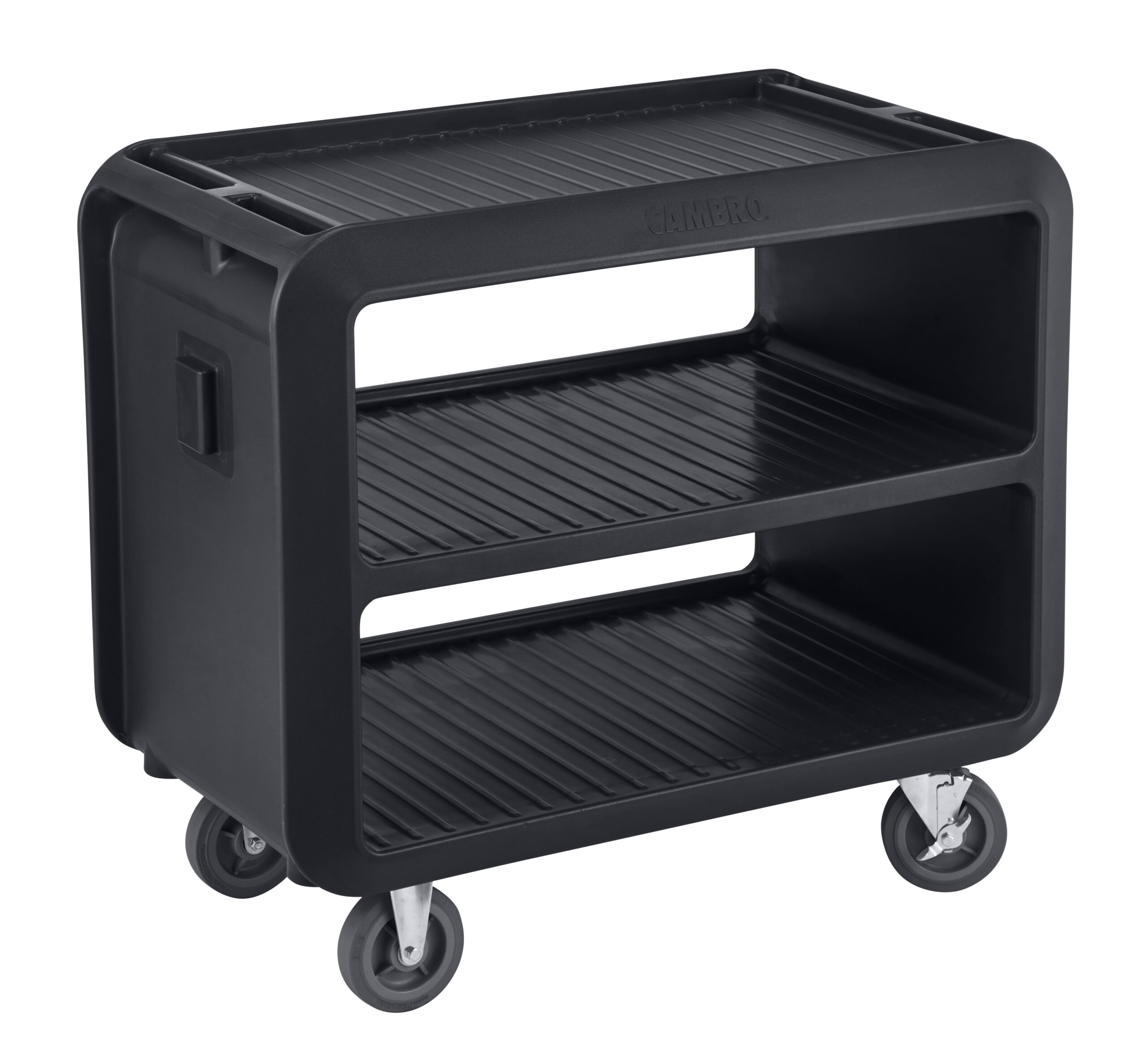 SERVICE CART PRO HEAVY DUTY 2 TIER 105CM L X 60CM W X 94CM H BLACK   By Cambro