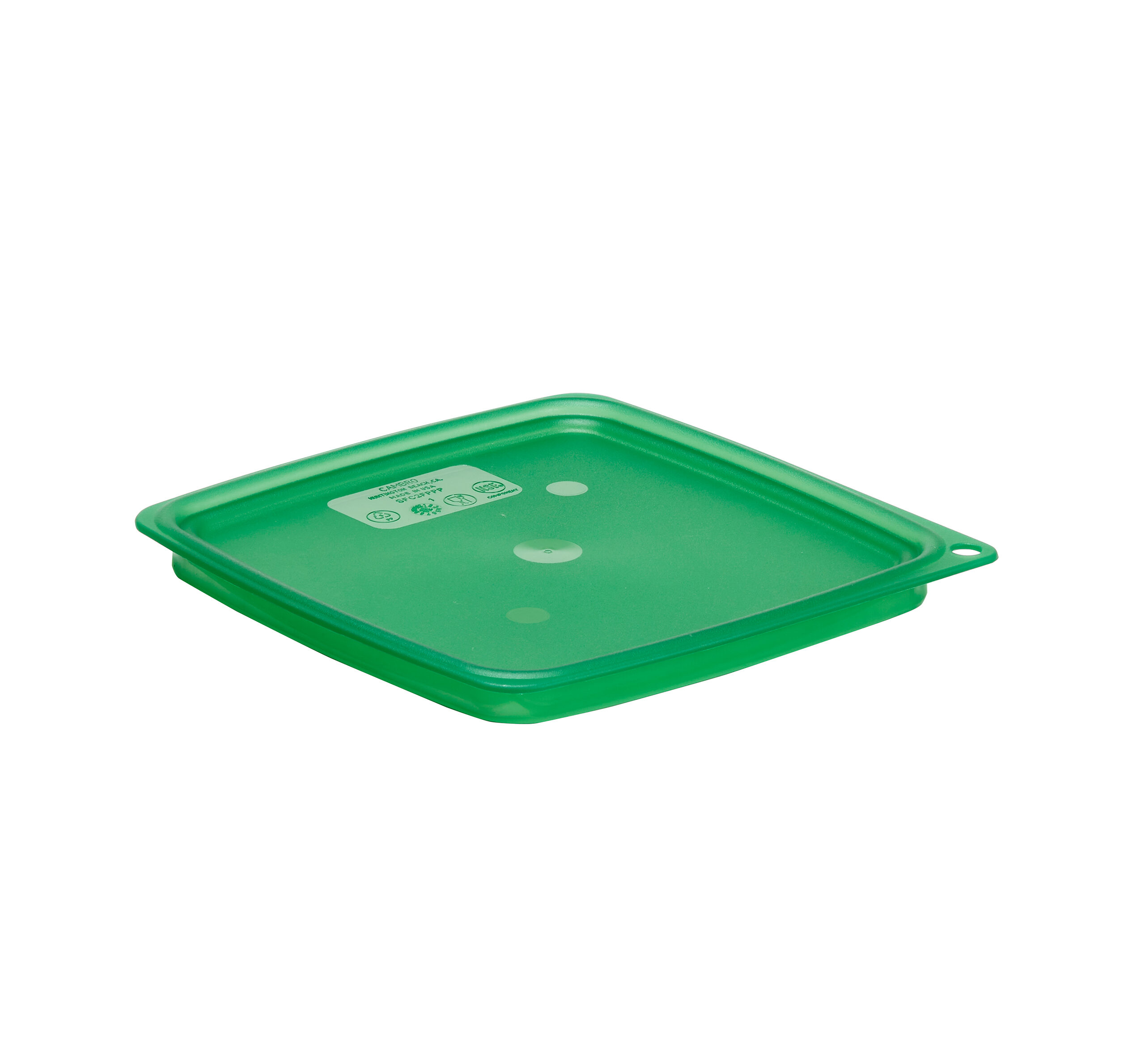 SQUARE CONTAINER COVER 2 & 4 LT SQUARES (GREEN)   By Cambro