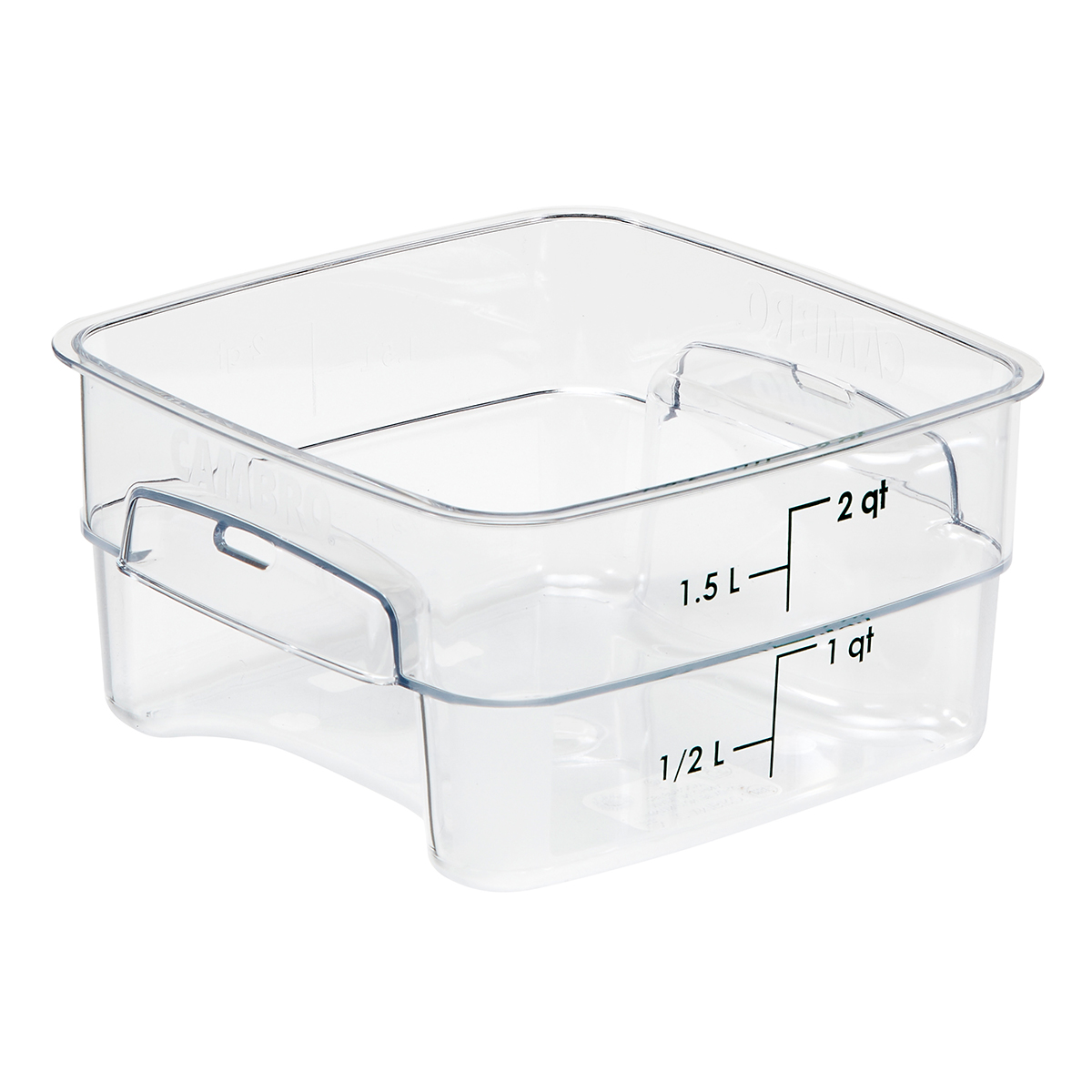 SQUARE POLYCARBONATE STORAGE CONTAINER CLEAR   By Cambro