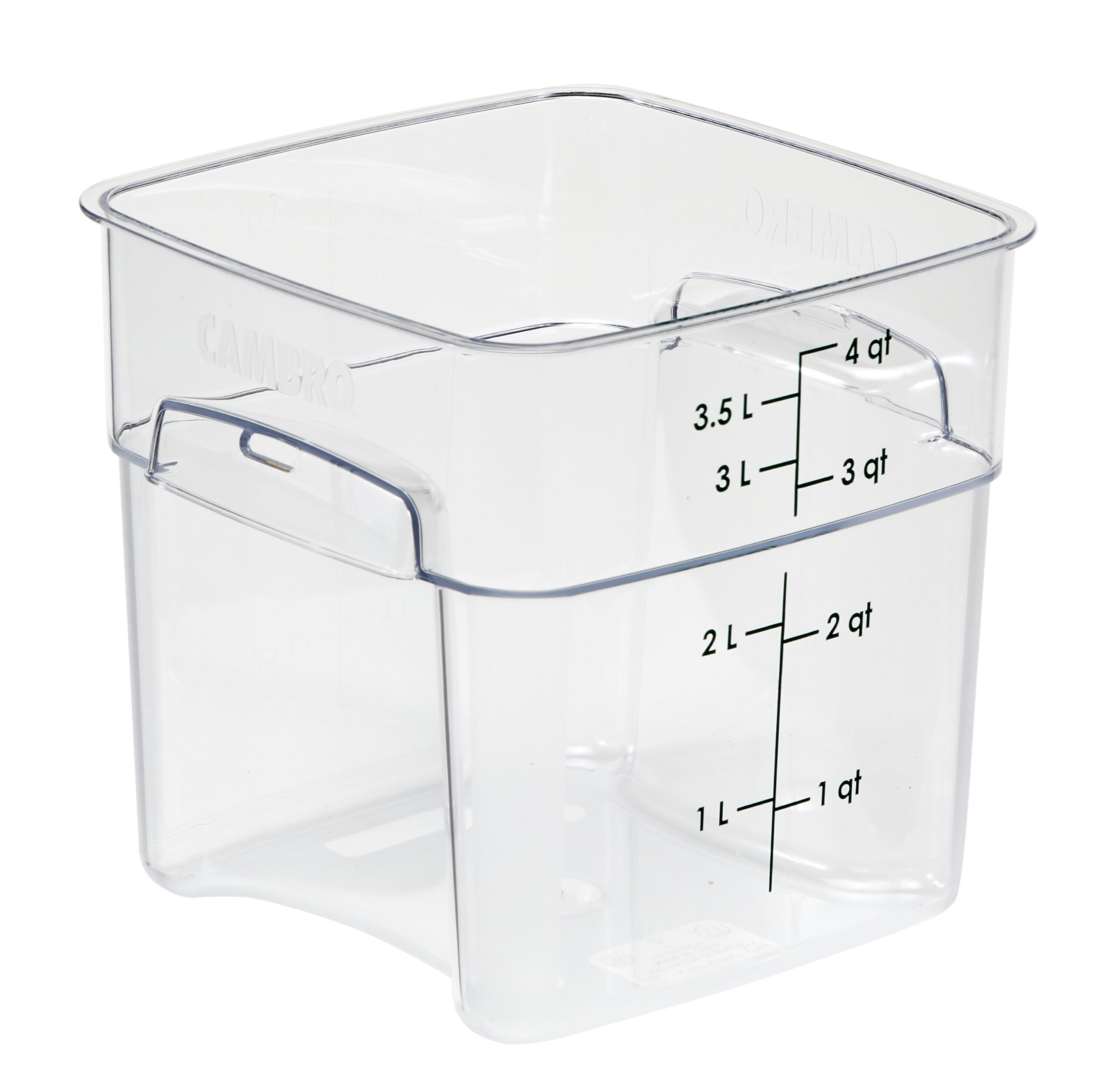 SQUARE POLYCARBONATE STORAGE CONTAINER CLEAR   By Cambro