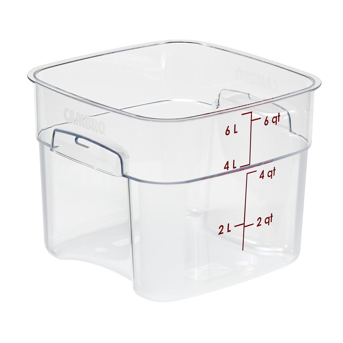 SQUARE POLYCARBONATE STORAGE CONTAINER CLEAR   By Cambro