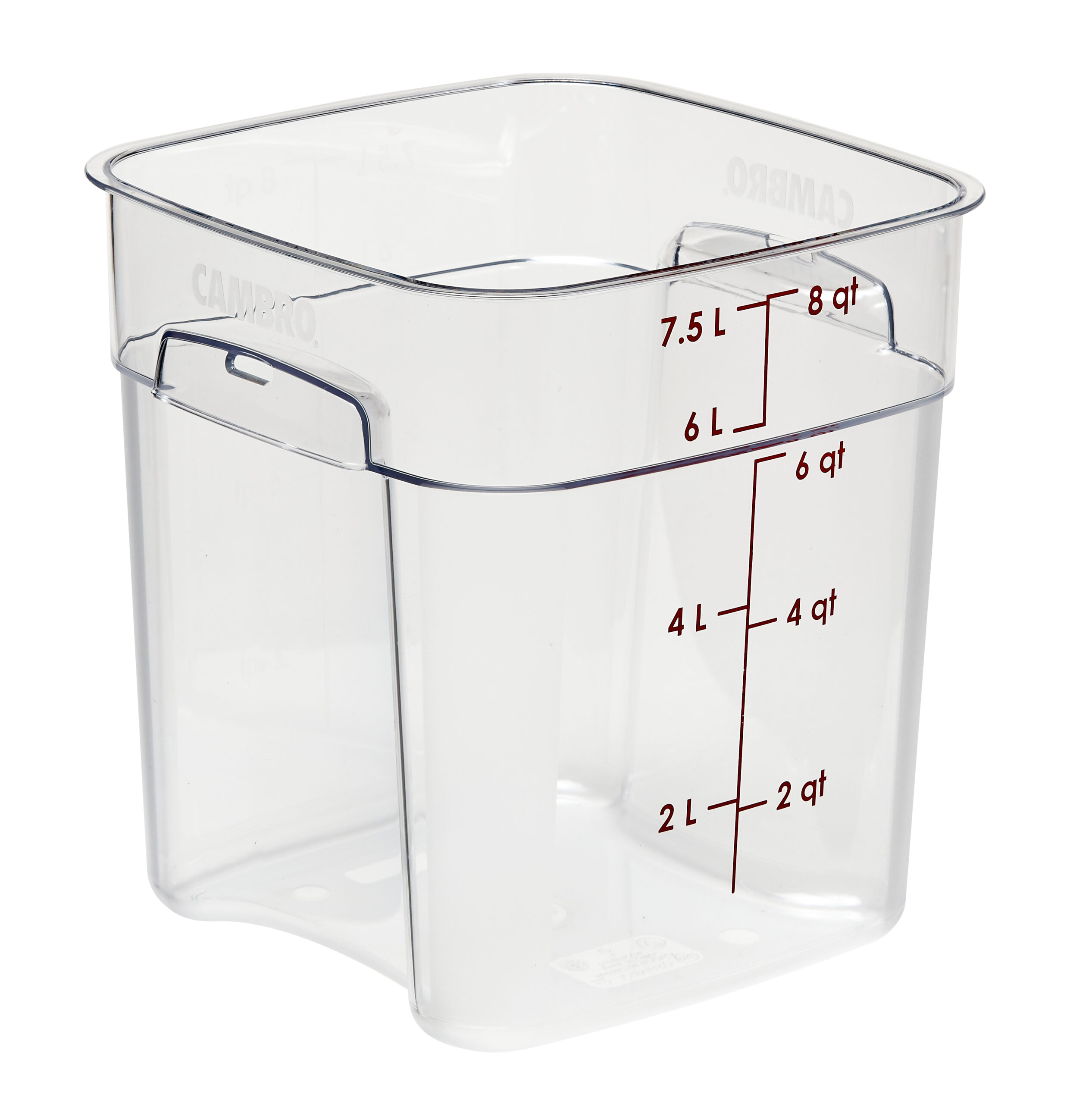 SQUARE POLYCARBONATE STORAGE CONTAINER CLEAR   By Cambro