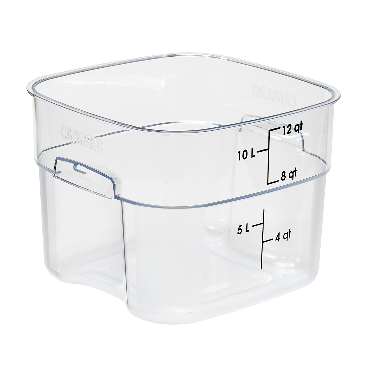 SQUARE POLYCARBONATE STORAGE CONTAINER CLEAR   By Cambro