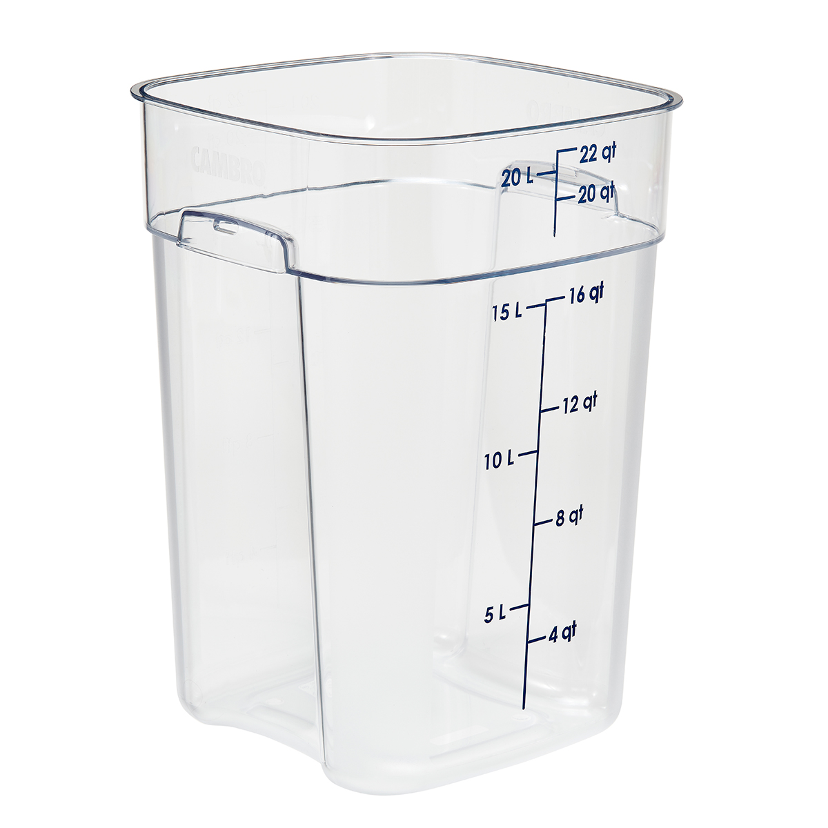 SQUARE POLYCARBONATE STORAGE CONTAINER CLEAR   By Cambro