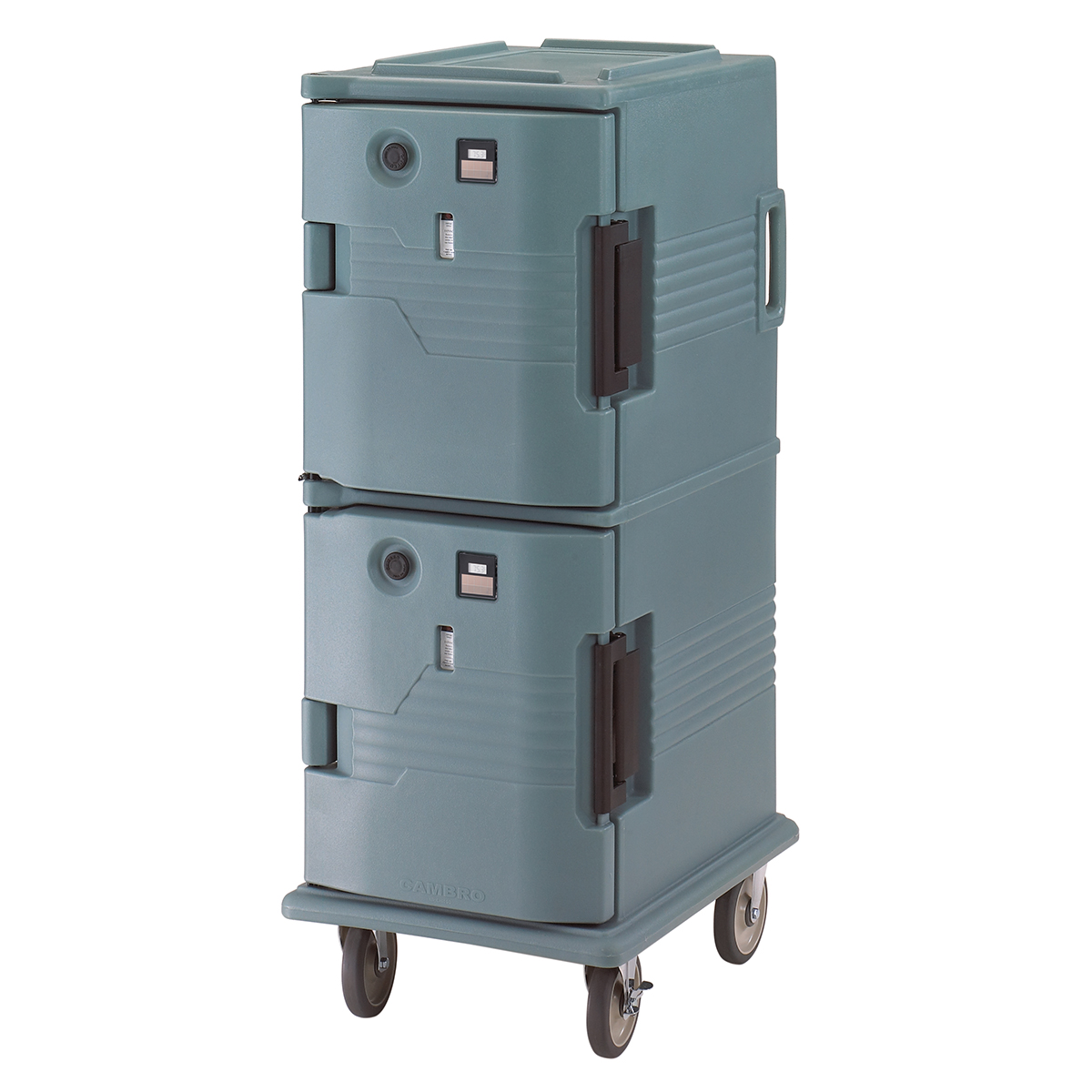 UPC ELECTRIC HEATED FRONT LOADER 800 SERIES SLATE BLUE – TWO CABINET WITH WHEELS – 220V   By Cambro