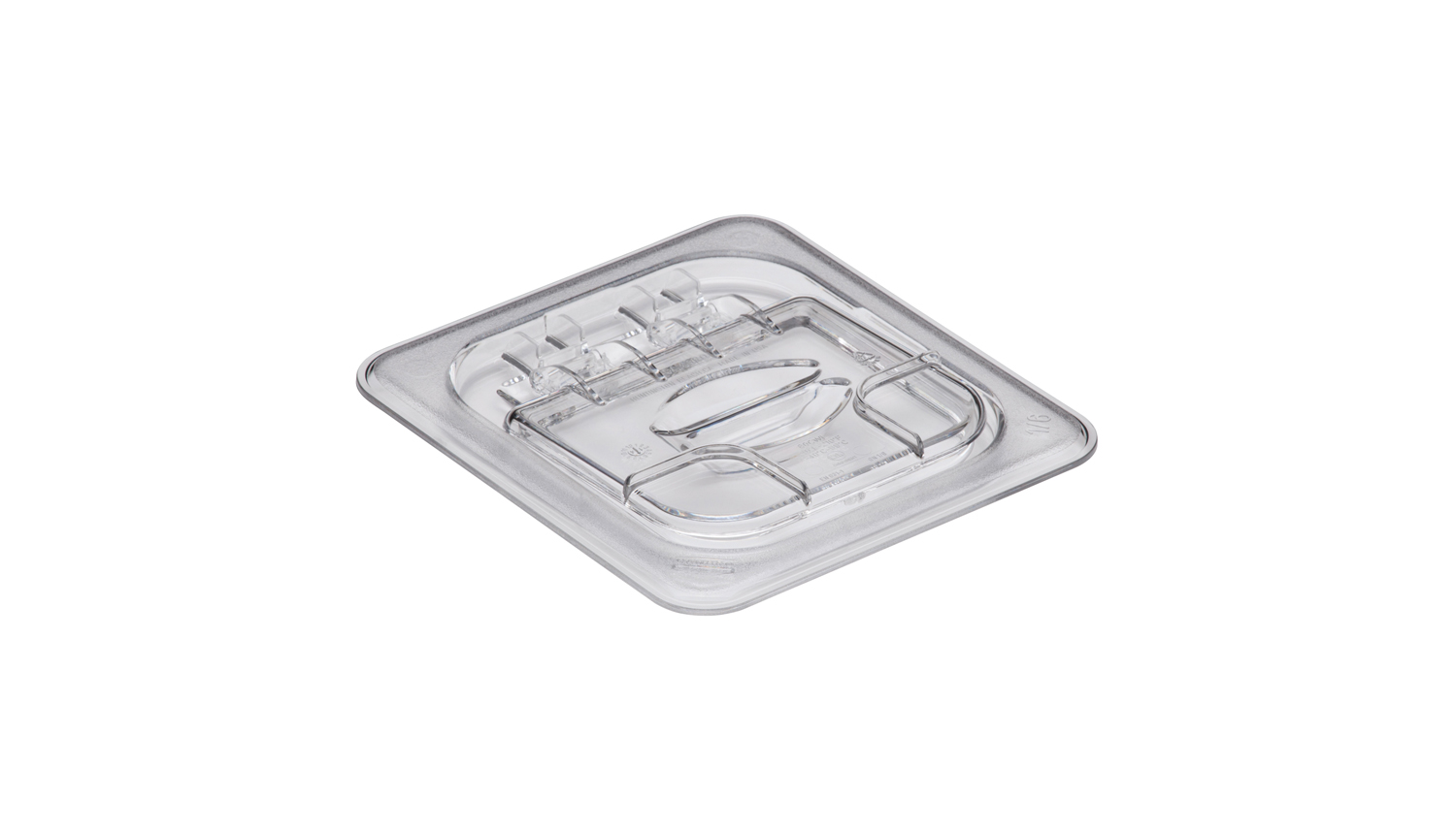 POLYCARBONATE CLEAR HINGED FLIP LID FOR 1/6 PANS   By Cambro