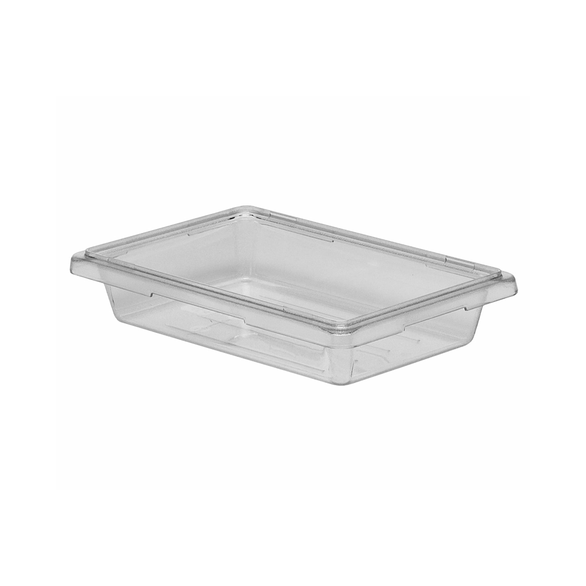 STORAGE BOX SMALL POLYCARBONATE CLEAR 30.5CM W X 46CM L X 9CM D – 6.6LTR   By Cambro