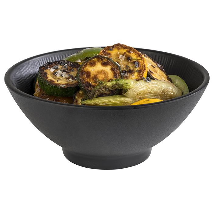 NERO 900ML ROUND BLACK BOWL   By APS