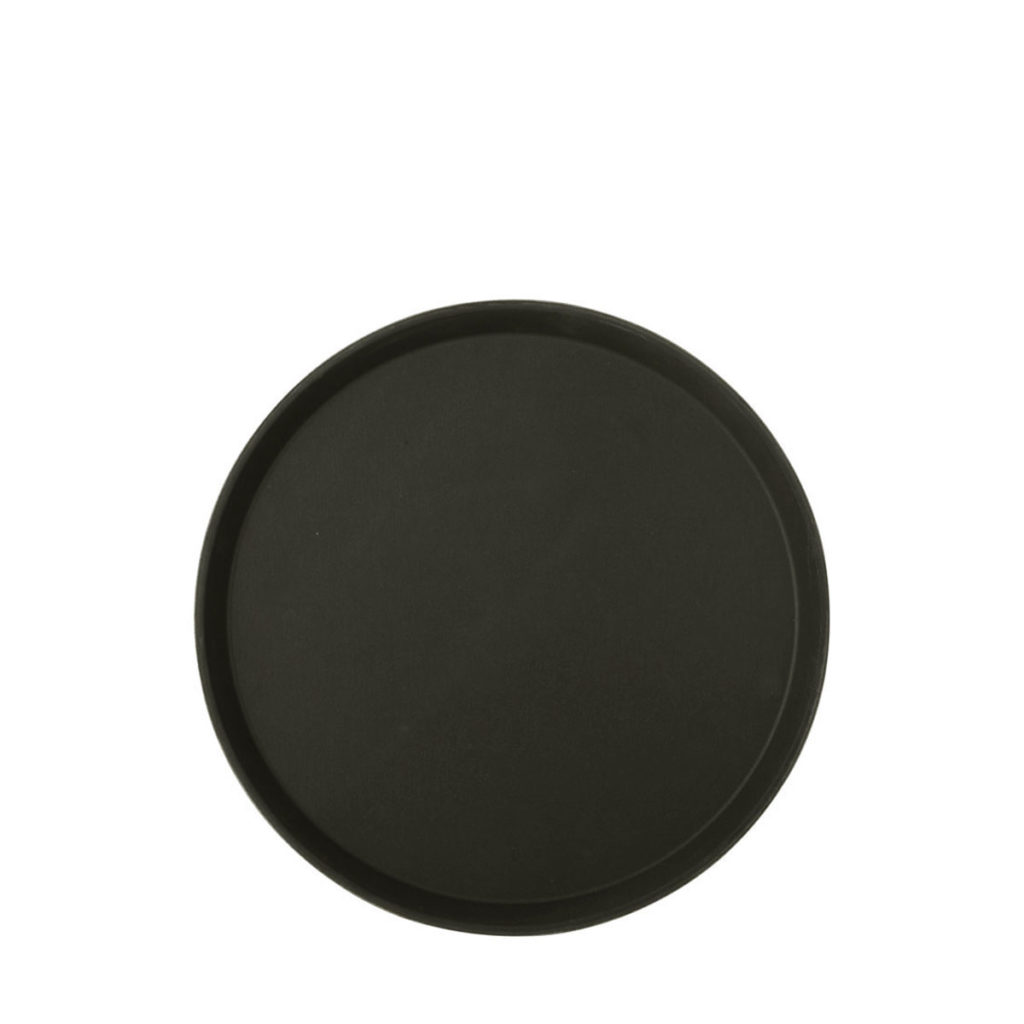 NON-SLIP UTILITY TRAY BLACK 400MM   ROUND