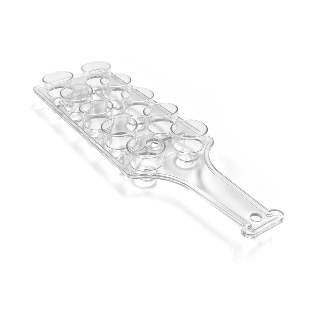 PLASTIC SHOOTER TRAY + 10 PLASTIC SHOOTER GLASSES