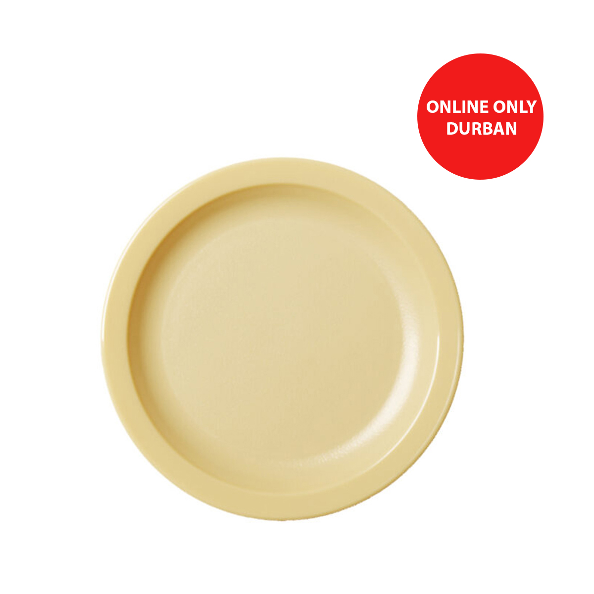 POLYCARBONATE NARROW RIM SIDE PLATE 16.5CM DIAMETER – BEIGE By Cambro