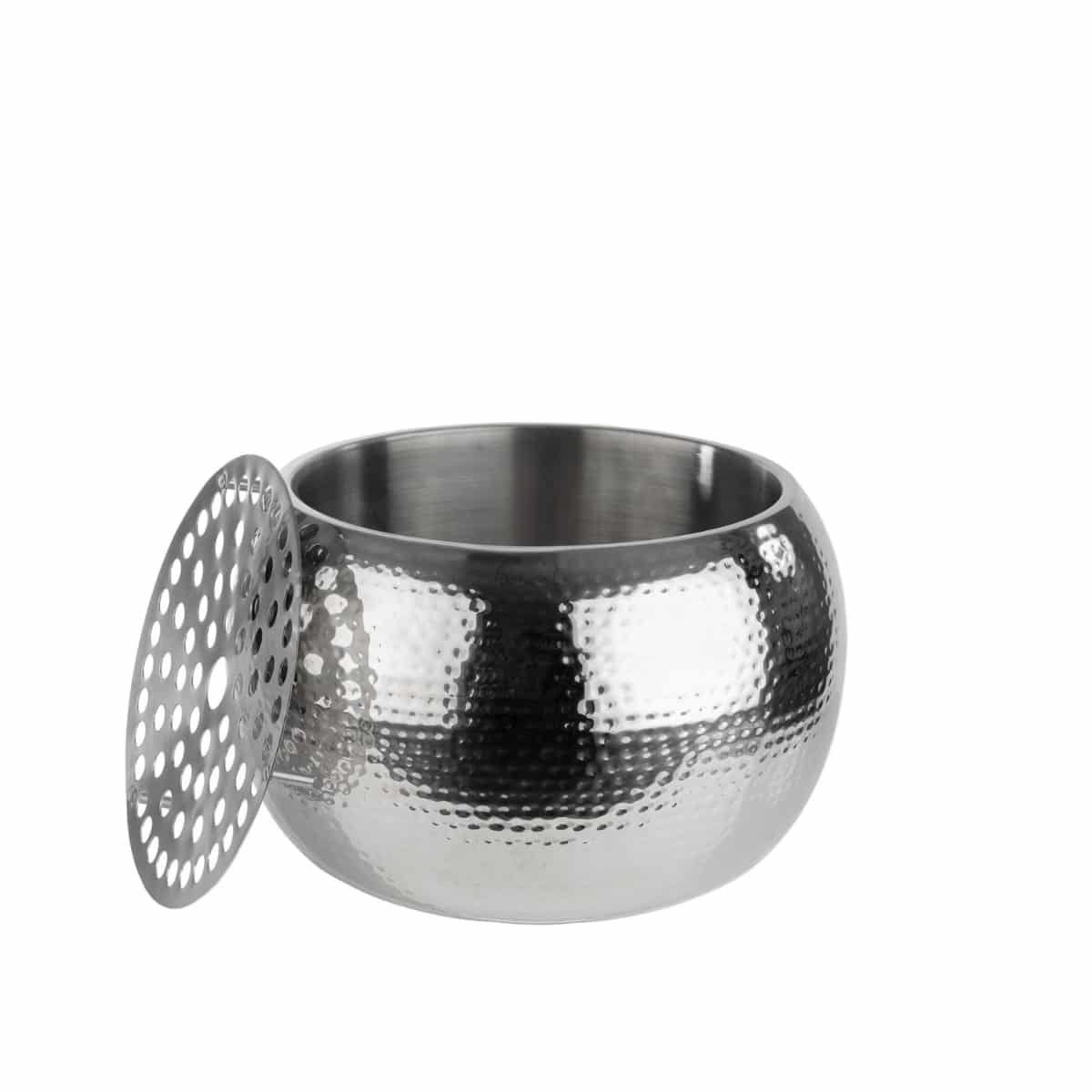 8L DOUBLE WALLED HAMMERED BOTTLE COOLER S/S By APS
