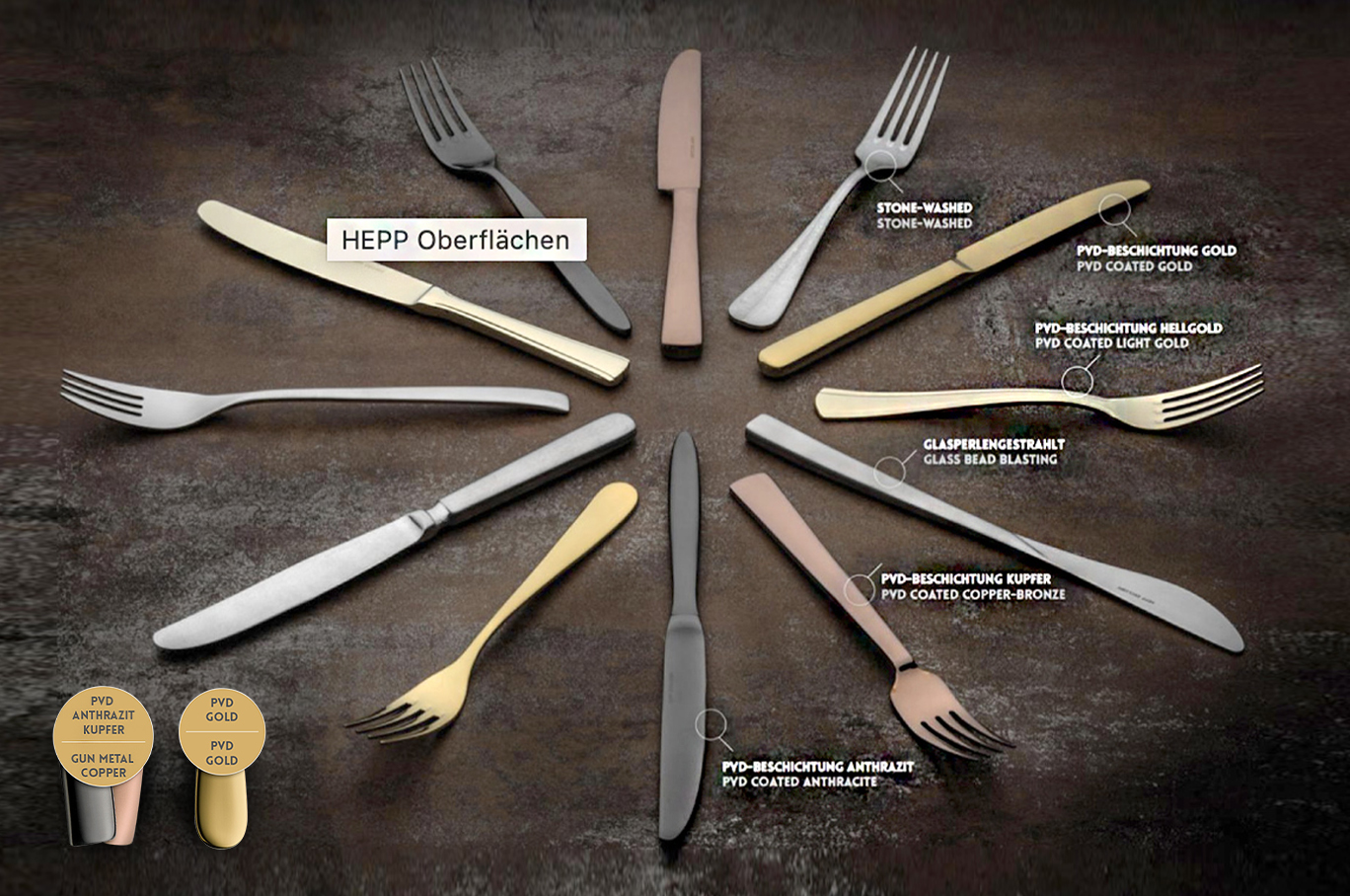 HEPP’s PVD-Coated Collections