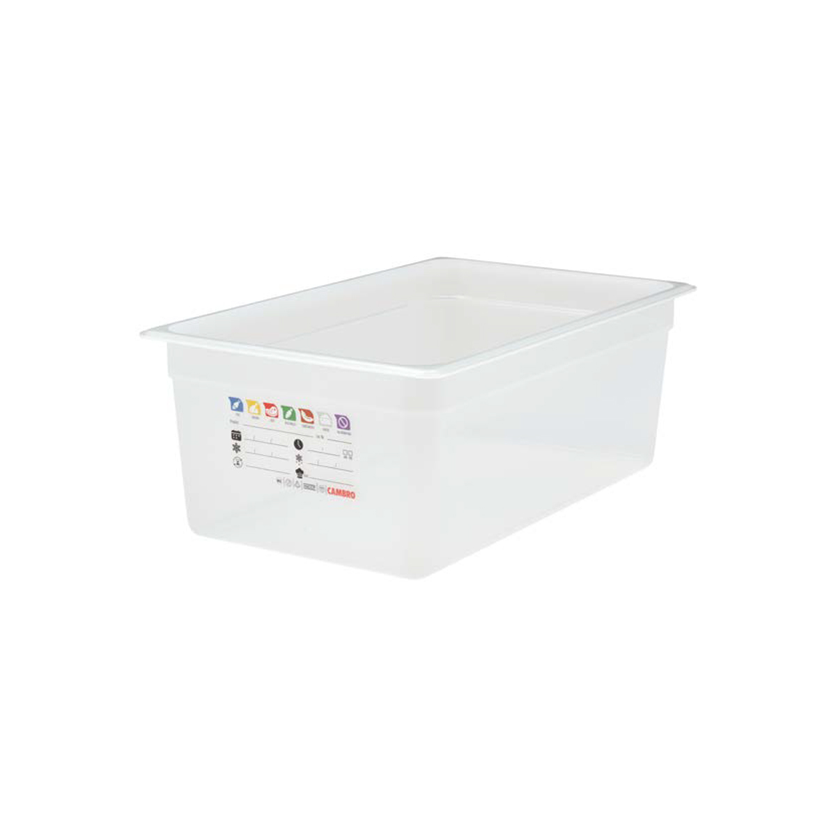 200MM GN FOODPAN 1/1 SAFETRAK TRANSLUCENT By CAMBRO