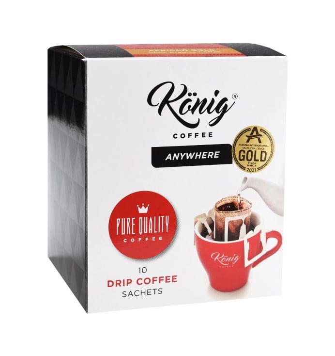 10 DRIP COFFEE SACHETS   By König Coffee